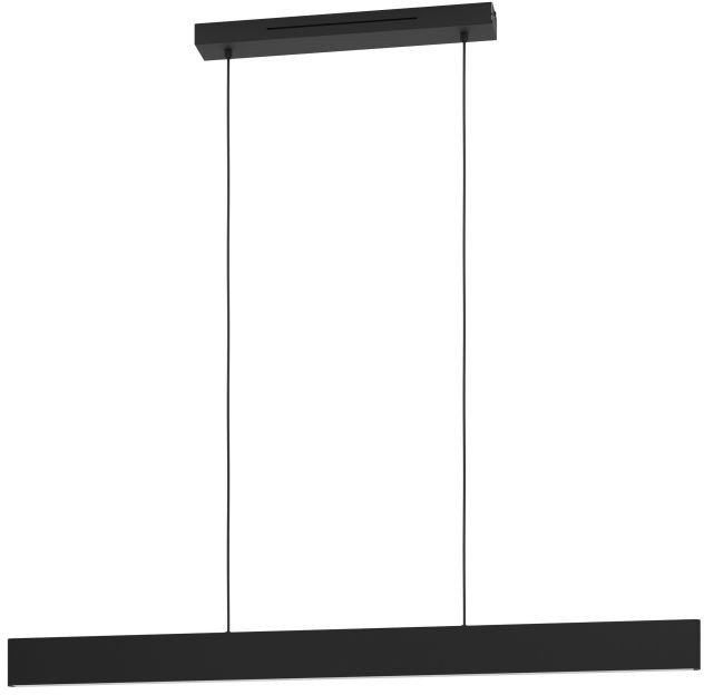 Ceiling LED lamp EGLO Andreas, 2x19W, RGB, 4320lm, black, 117 x 7 x 110 cm