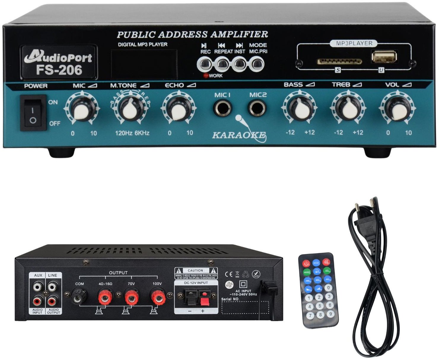 Wzmacniacz Audio 60W/100V Audioport one size