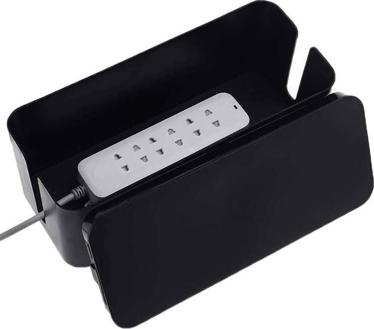 Organizer Aptel POJEMNIK na Listwy Kable Organizer Kabli Przewodów 23,5x11,5x12cm czarny AG963