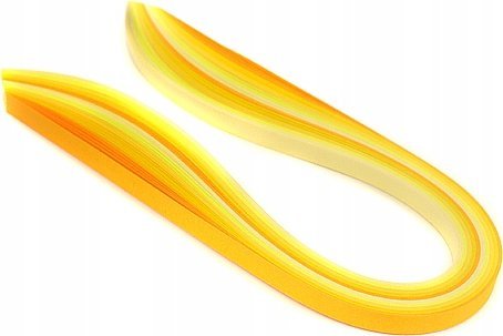 CreativeHobby Paski do quillingu 10 mm 100 sztuk żółto-pomarańcz