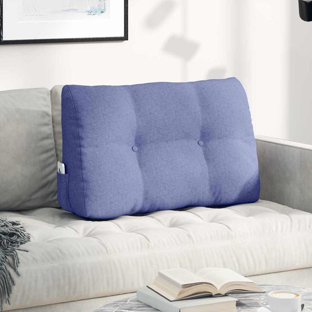 vidaXL Poduszka na plecy Niebieski dżins 80 x 24 x 50 cm tkanina