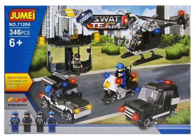 Klocki Jumei Swat SŁUŻBY SPECJALNE 346 elementów, 38 x 26 cm