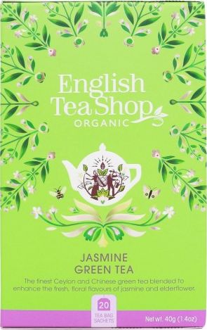 English Tea Sho Herbata zielona jaśminowa (20x2) BIO 40 g