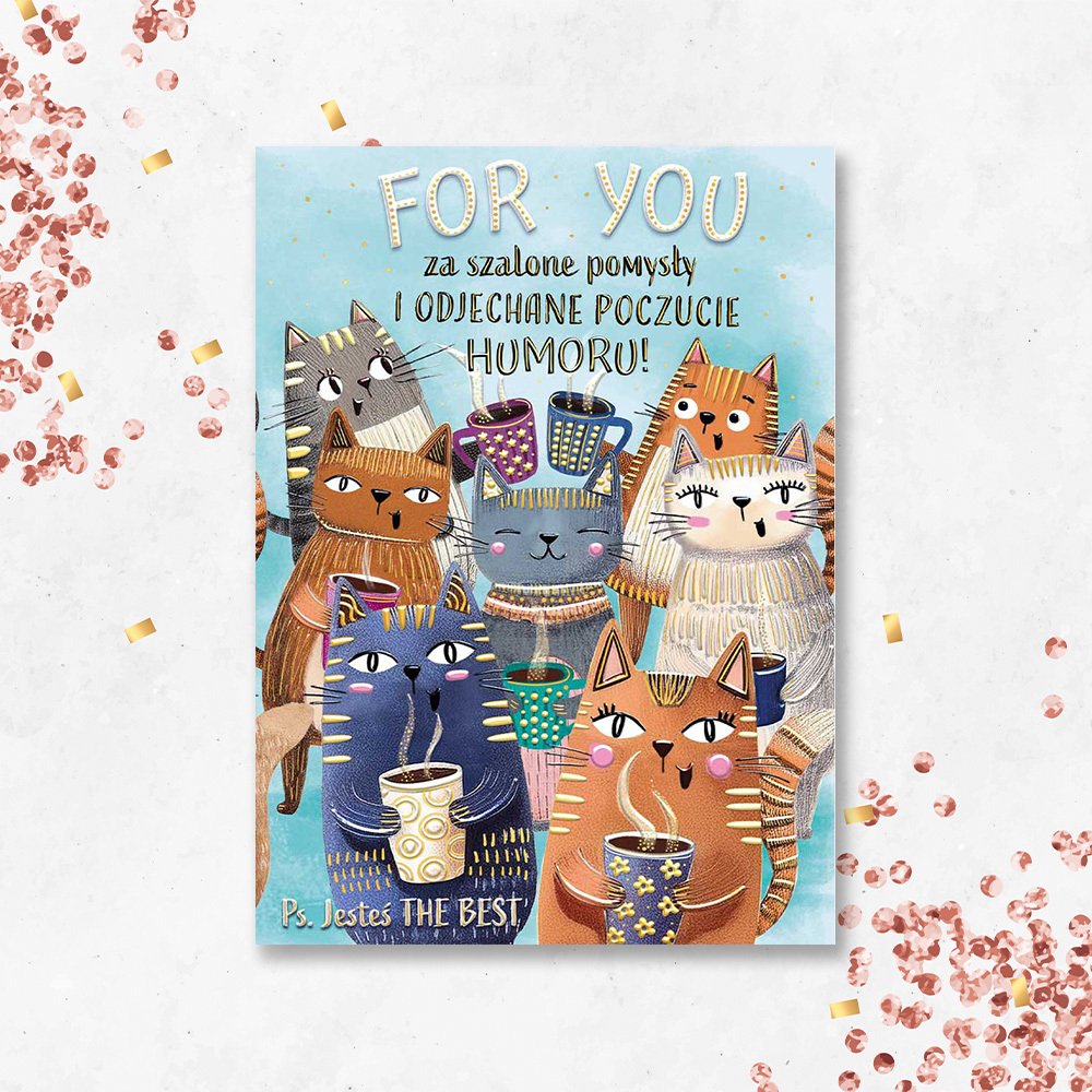 Karnet A5 Urodziny - Korpo koty