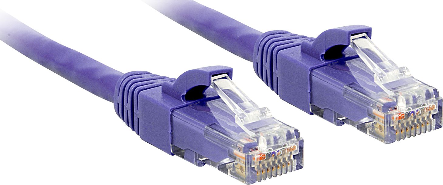 Lindy RJ-45/RJ-45, kat.6, U/UTP, fioletowy, 2m (48123)