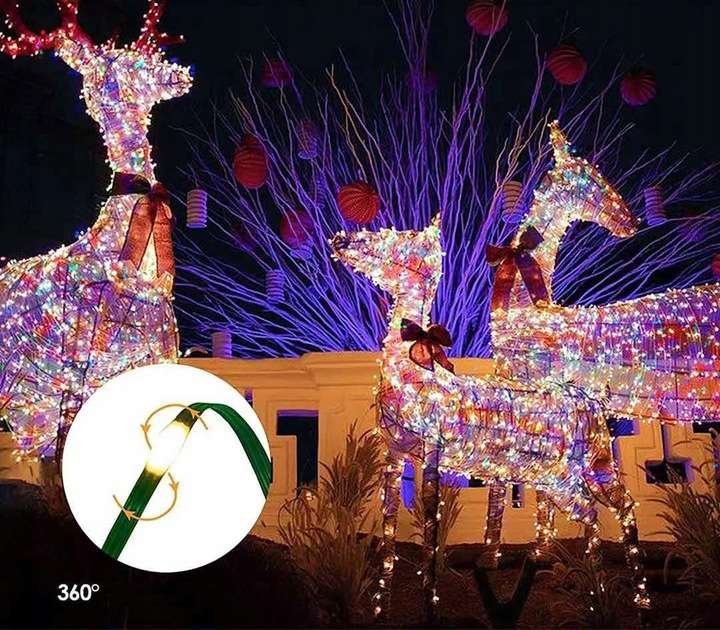 Lampki choinkowe 200 LED kolorowe