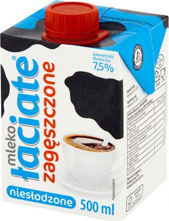 Łaciate Mleko UHT ŁACIATE, zagęszczone, niesłodzone 0,5 l