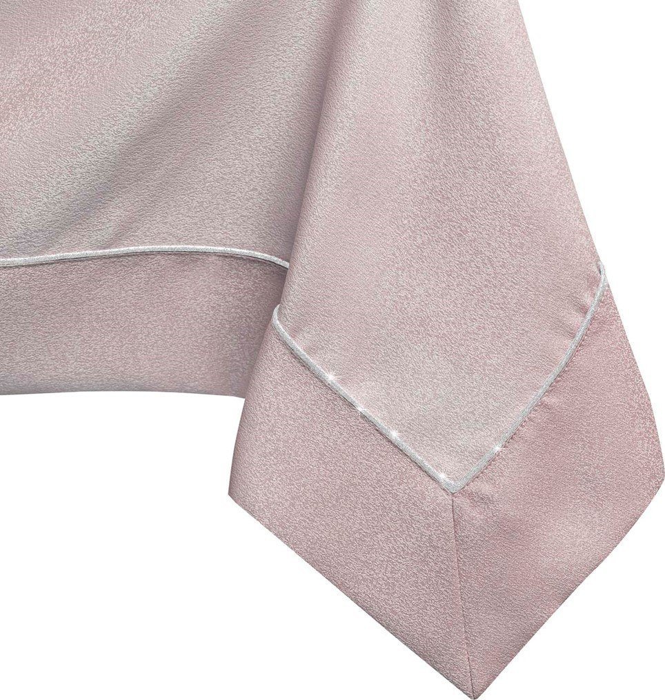 AmeliaHome AmeliaHome Obrus Plamoodporny EMPIRE Mankiet + Lamówka 140X450 Pudrowy Róż