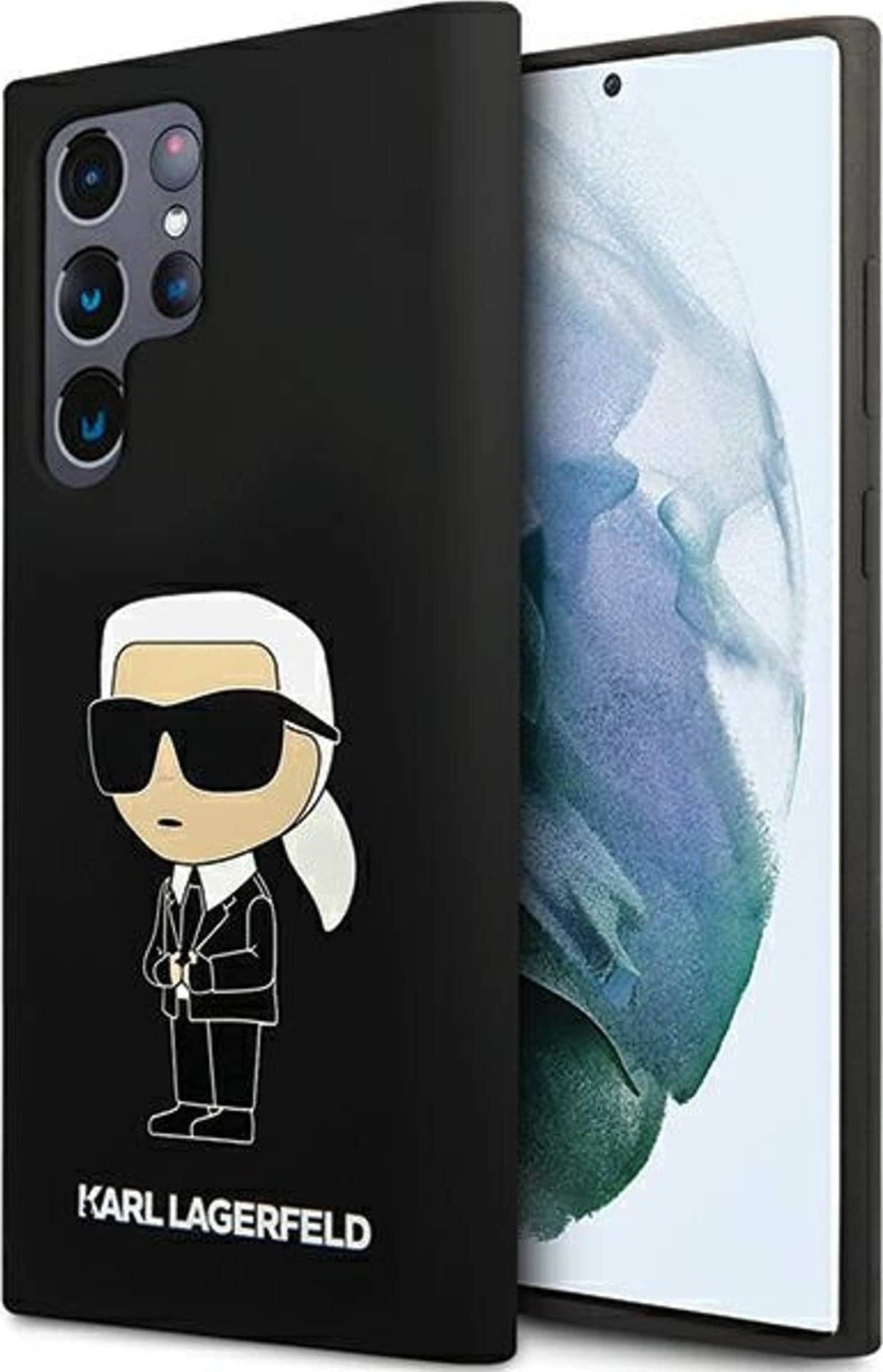 Karl Lagerfeld KLHCS24LSNIKBCK S24 Ultra S928 hardcase czarny/black Silicone Ikonik