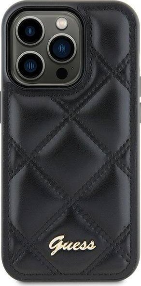 Guess Etui GUHCS23FEPSQSQSK Samsung Galaxy S23 FE hardcase Quilted Metal Logo czarny/black
