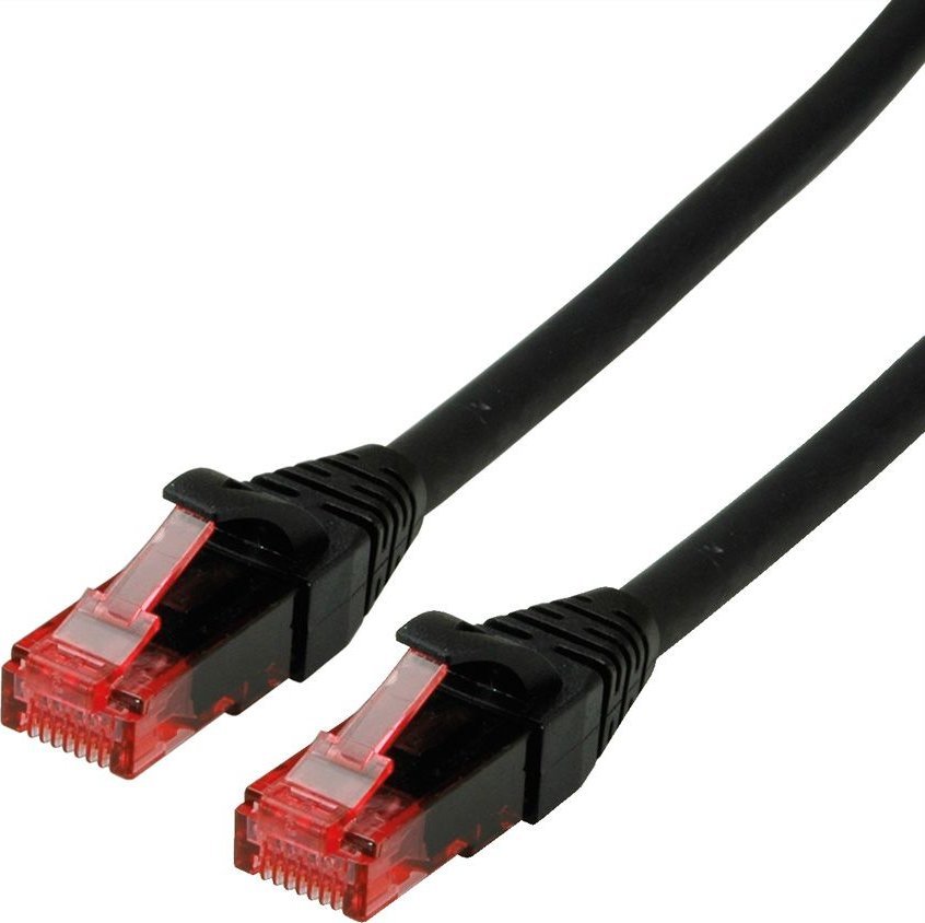 Roline ROLINE - Patch- Cable - RJ- 45 (M) to RJ- 45 (M) - 3 m - UTP - CAT 6 - halogen free, shaped, stranded - black (21.15.2553)