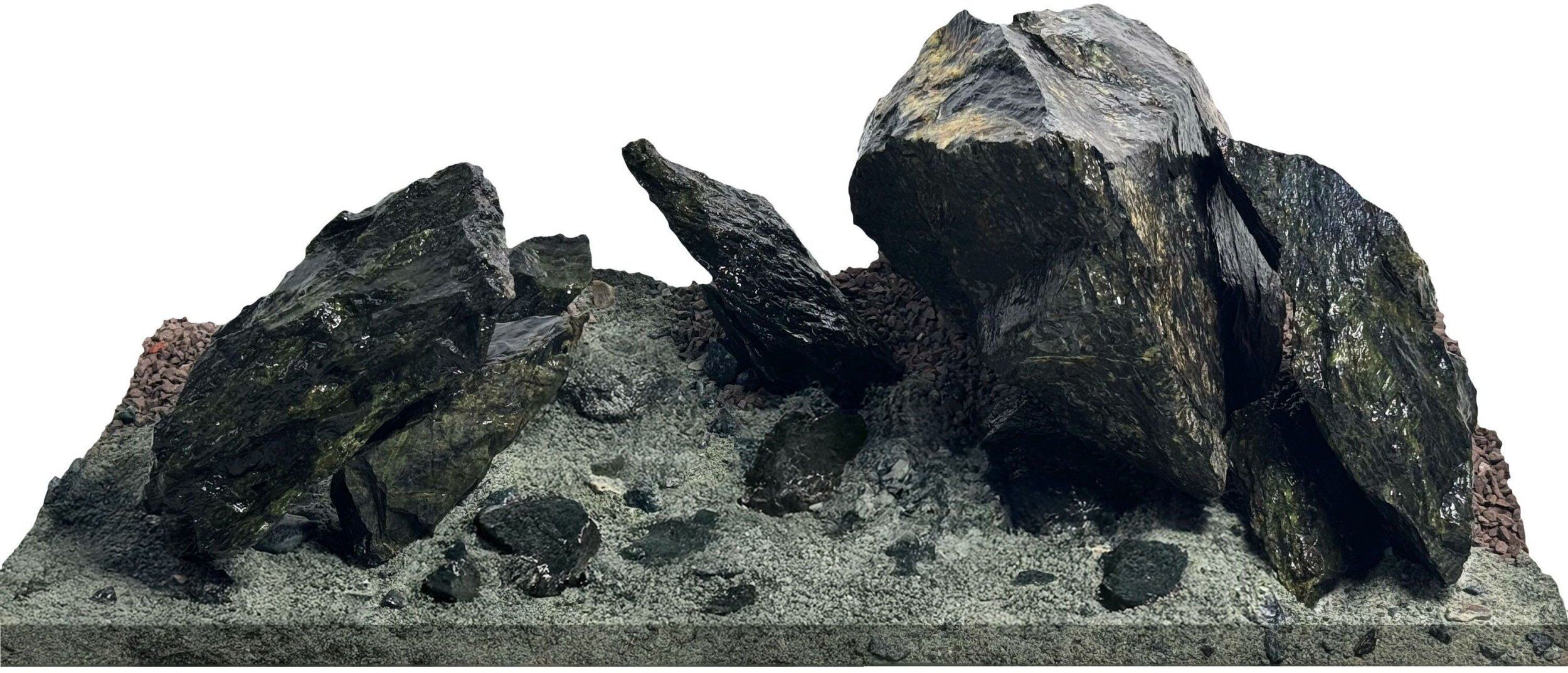 Lamela WIO Jade Bliss River zestaw do dekoracji do akwarium grafitowy 19 kg pudełko