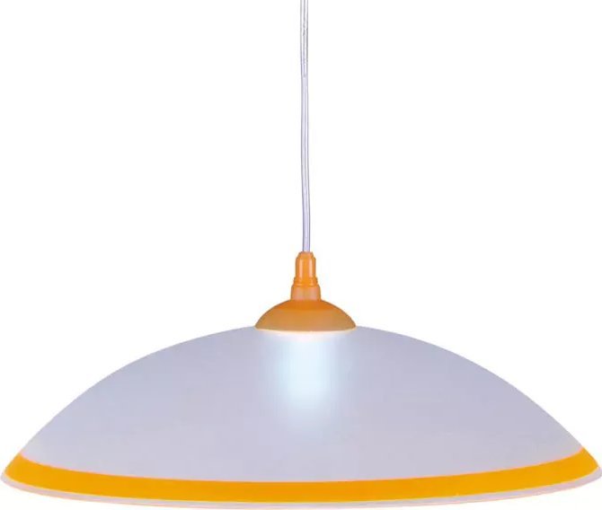Lampa wisząca Lumes Biało-żółta lampa wisząca do jadalni - S563-Mersa