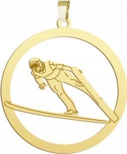 Radziszewska Jewellery Pozłacana Zawieszka Skoki narciarskie GRAWER