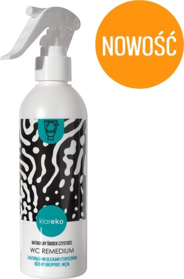 Klareko , WC Remedium do usuwania nieprzyjemnych zapachów, Różowy Grejpfrut Mięta, 250ml