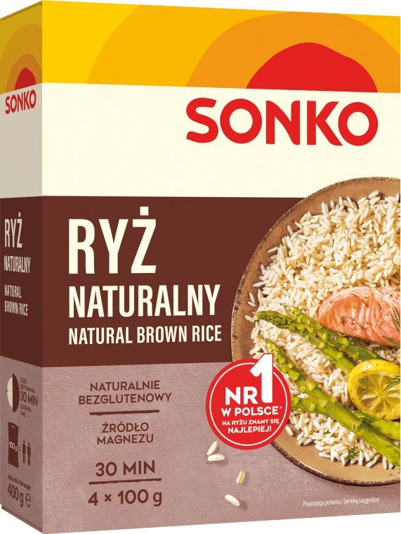SONKO Sonko Ryż naturalny 400 g (4 x 100 g)