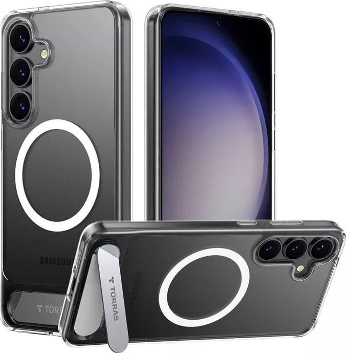 Etui na telefon Torras Pstand Series do Samsung S25+ (przezroczyste)