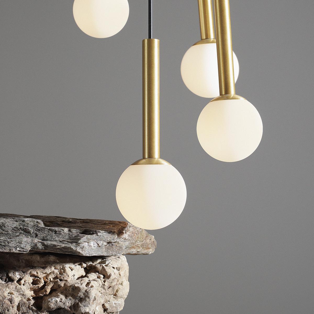 Lampa wisząca Aldex Lampa wisząca Riu kaskada 9-płomienna zwis czarny mosiądz