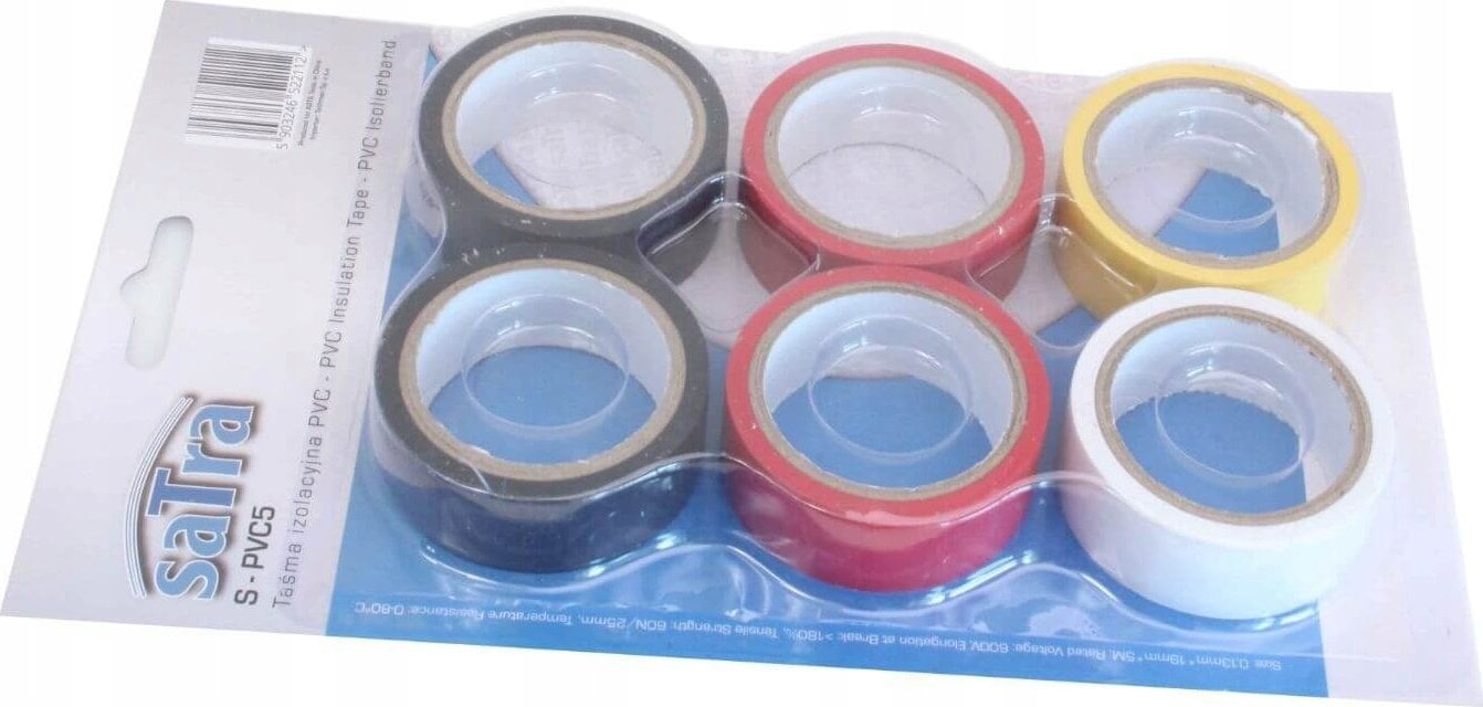 Satra SATRA TAŚMA IZOLACYJNA PVC MIX 6szt.