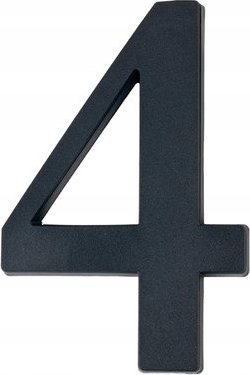 LOB Numer na dom cyfra 4 czarna 19 cm
