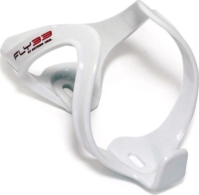 Author Koszyk na bidon Author FLY 33 biały błyszczący z czarnym logo uniwersalny