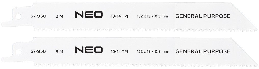 Brzeszczoty do piły szablastej 152 x 19 x 0.9 mm, 10/14TPI, kpl. 2 szt.