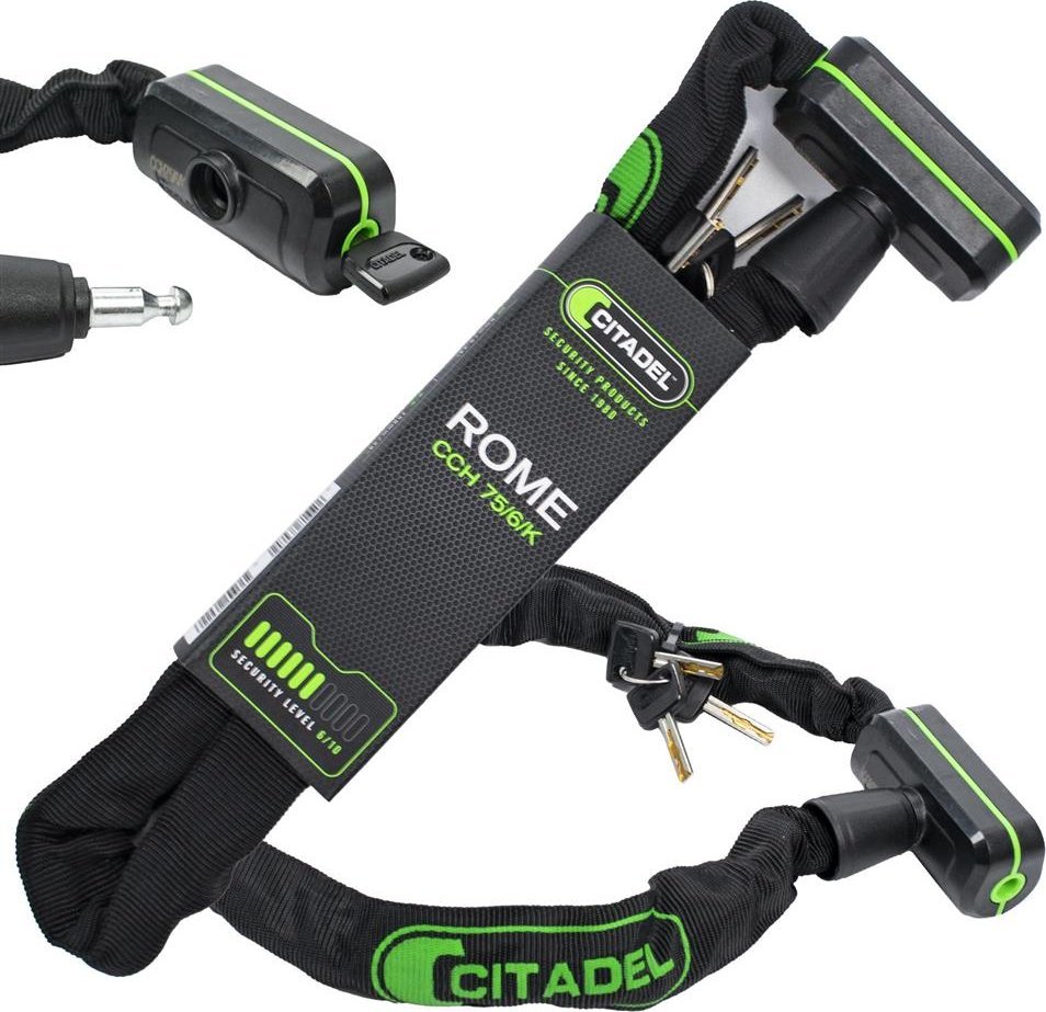 Abus Zapięcie łańcuch Abus Citadel CCH 75/6/K, 6 mm x 75 cm, 3 klucze