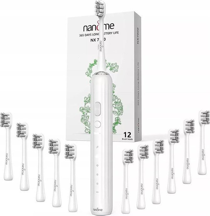 Szczoteczka Denver Szczoteczka soniczna do zębów Xiaomi Nandme NX7000 + 12 końcówek (biała)