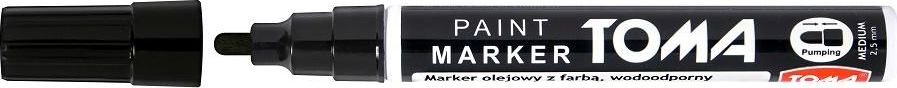 Toma MARKER OLEJOWY KOŃCOWKA 2,5 MM CZARNY TO-440Z34