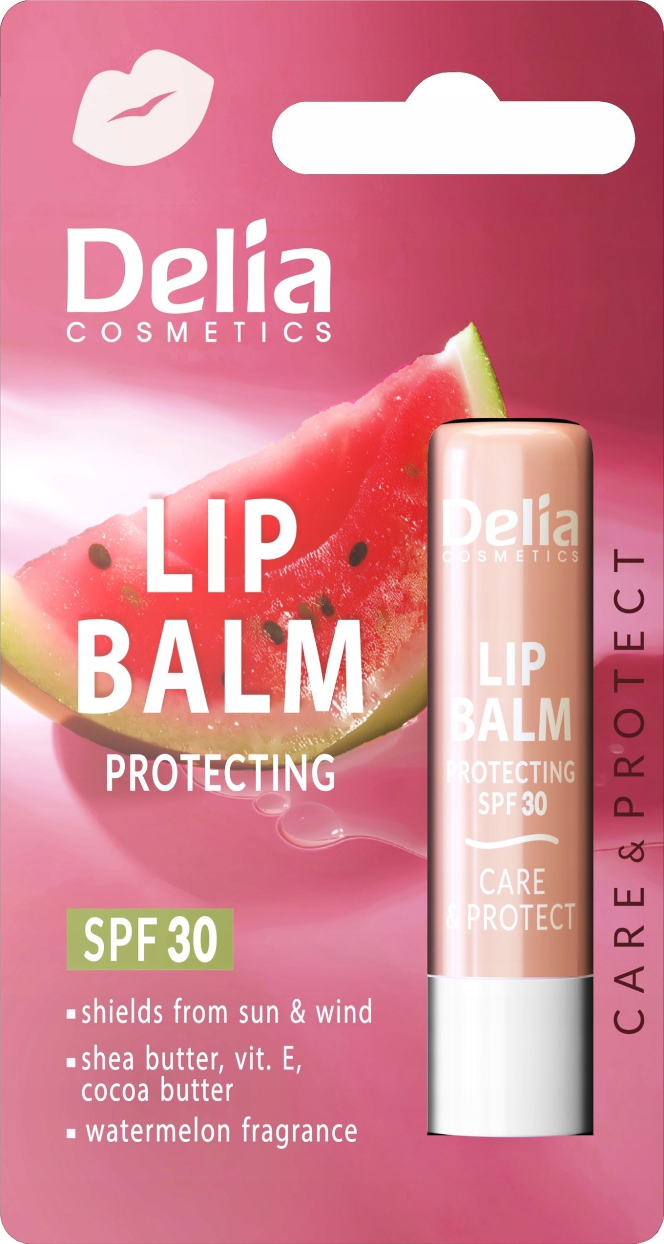 DELIA Lip Balm SPF 30 Pomadka do ust ochronna Arbuz 4.8g