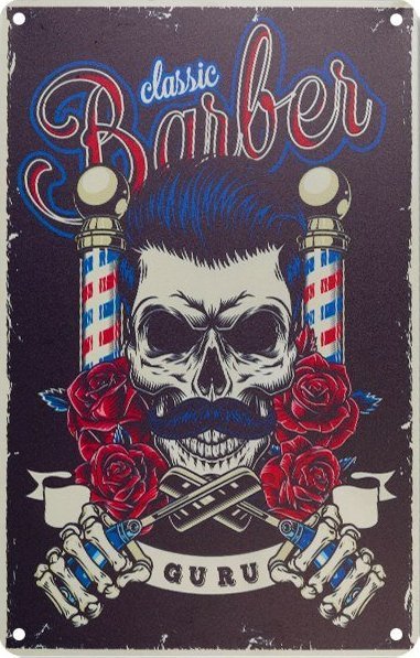 Activeshop Tablica ozdobna barber B016