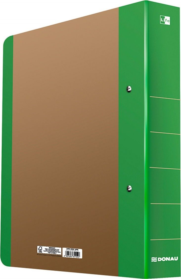 Segregator Donau Life 2-ringowy A4 50mm zielony (493176)