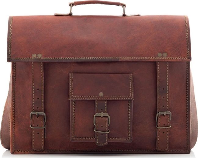 Belveder Skórzana torba retro brązowa Outlander BH72