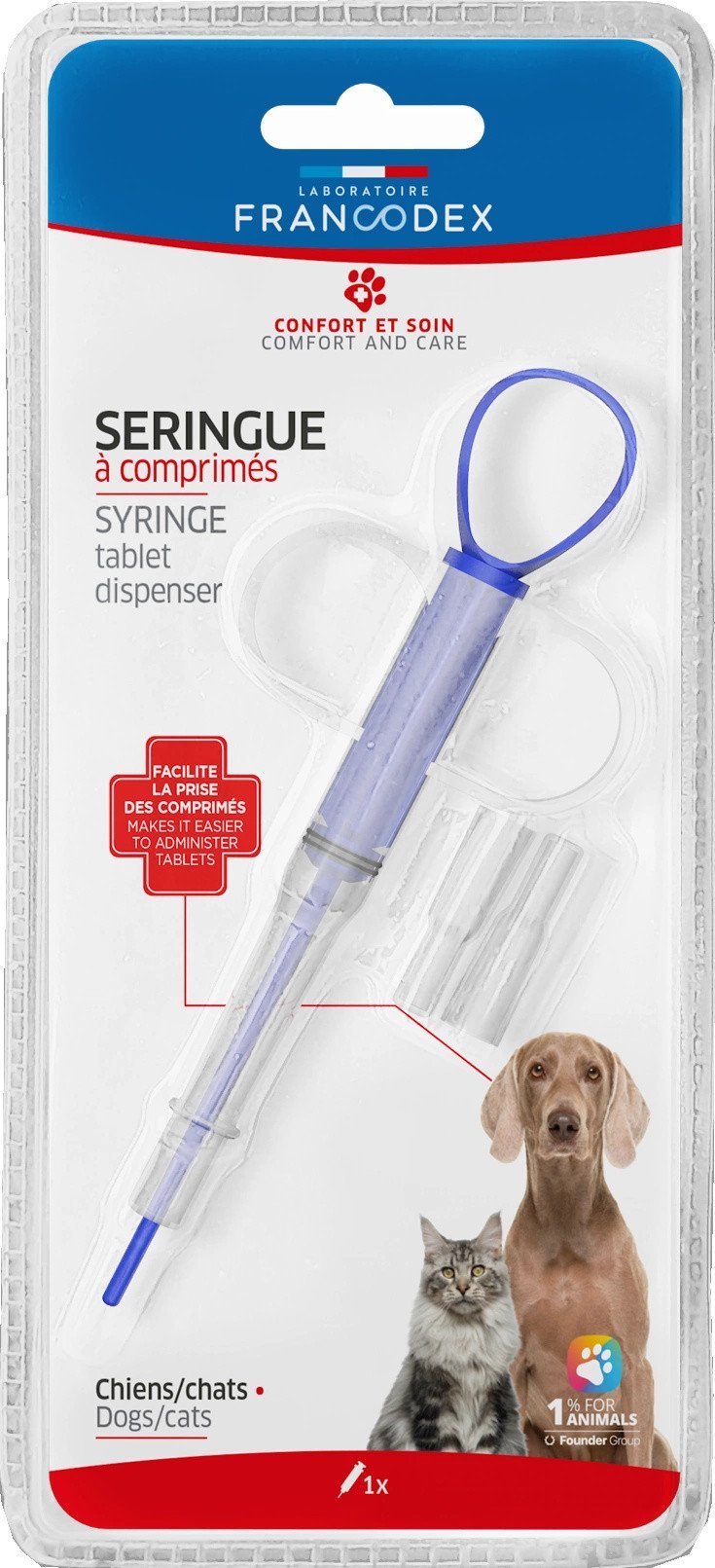 FRANCODEX Aplikator tabletek dla psów i kotów, strzykawka