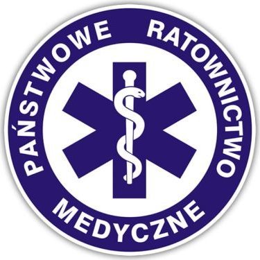 Polska Firma Naklejka PAŃSTWOWE RATOWNICTWO MEDYCZNE odblaskowa 6 cm na kask