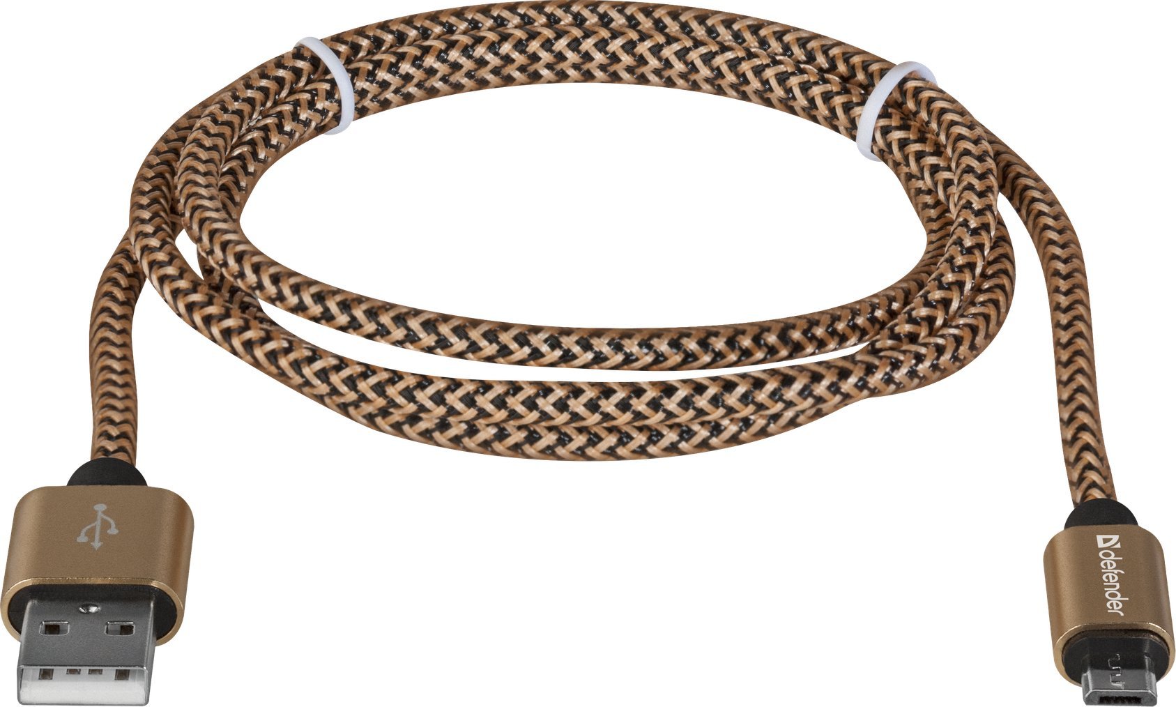 Kabel USB Defender USB-A - microUSB 1 m Złoty (87800)