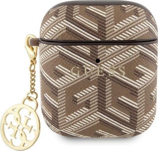 Guess Guess GUA2PGCE4CW AirPods 1/2 cover brązowy/brown GCube Charm