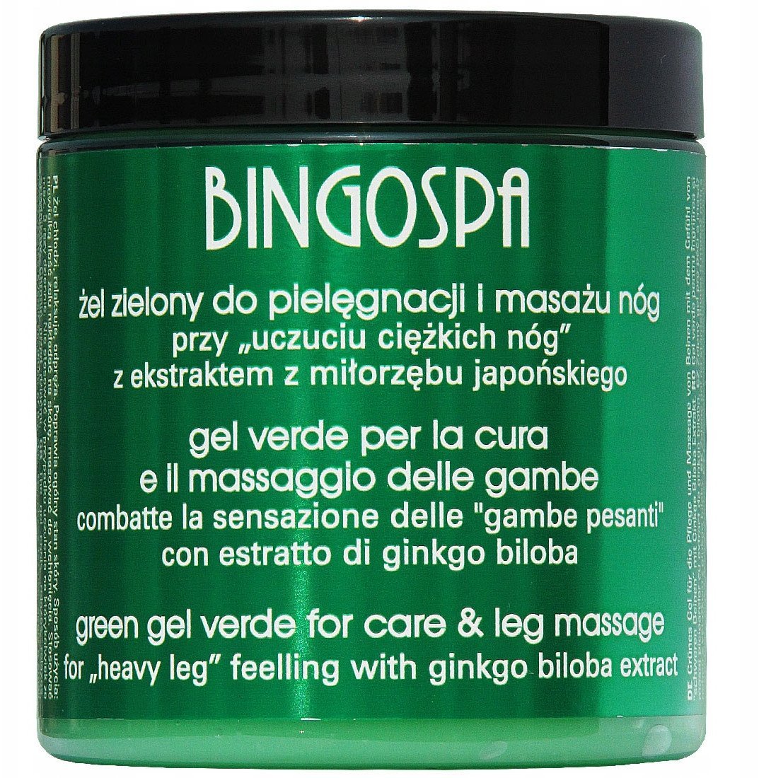 BINGO SPA_Żel zielony do pielęgnacji i masażu nóg z ekstraktem z Miłorzębu Japońskiego 250g