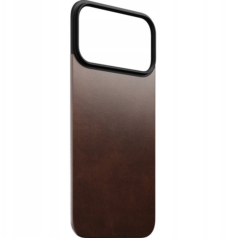 NOMAD Magnetic Leather Back - nakładka magnetyczna na iPhone 17 Pro Max kompatybilna z MagSafe; skóra Horween (rustic brown)