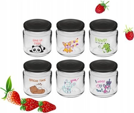 Browin Słoiki na zupy i jogurty z zakrętkami dla dzieci 6 szt 212 ml