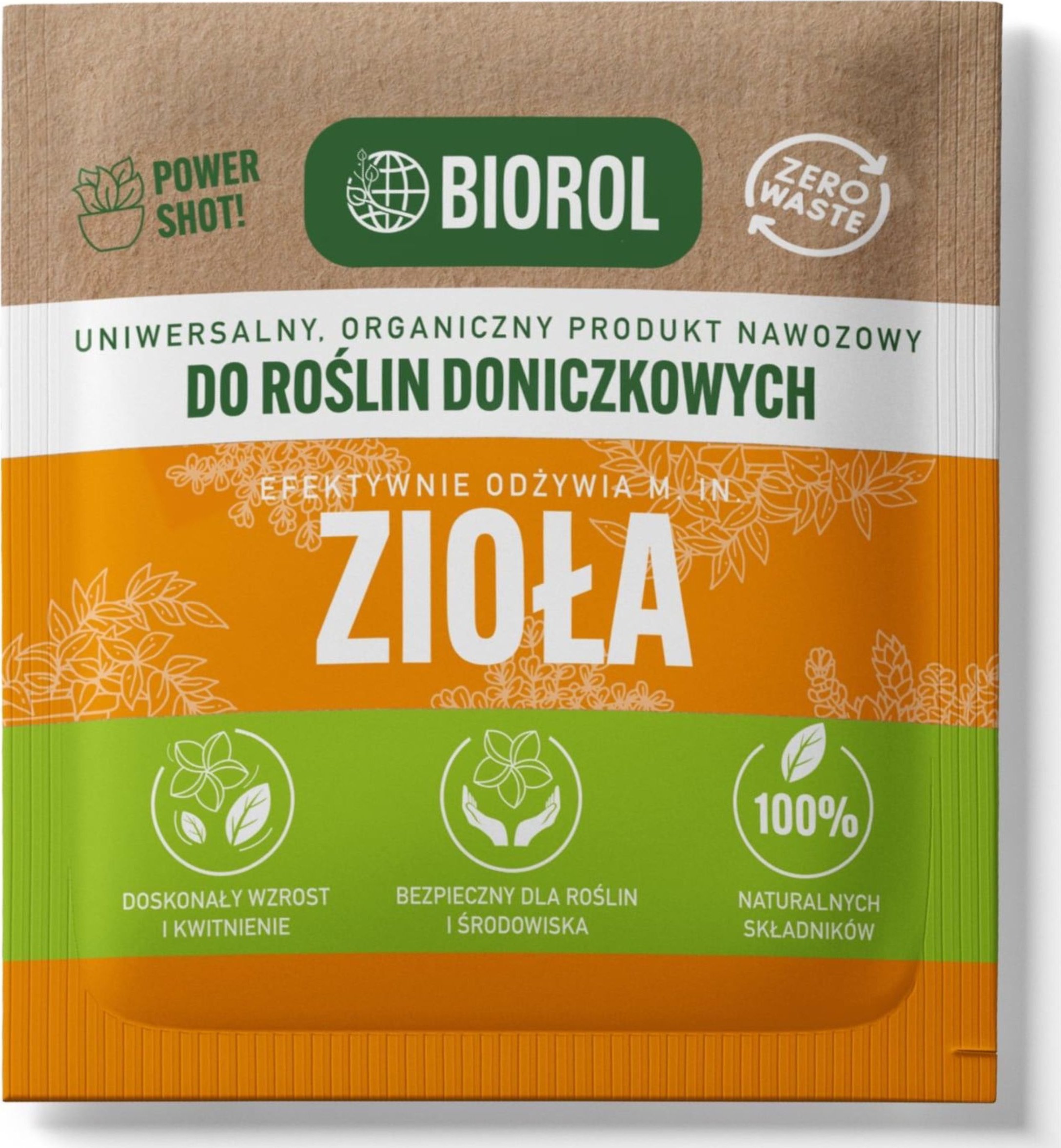 Nawóz organiczny BIOROL Power Shot 50g do ziół Odżywka na zioła