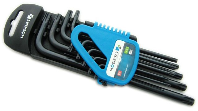 Högert Technik Klucze TORX długie stal S2 9 elementów (HT1W816)