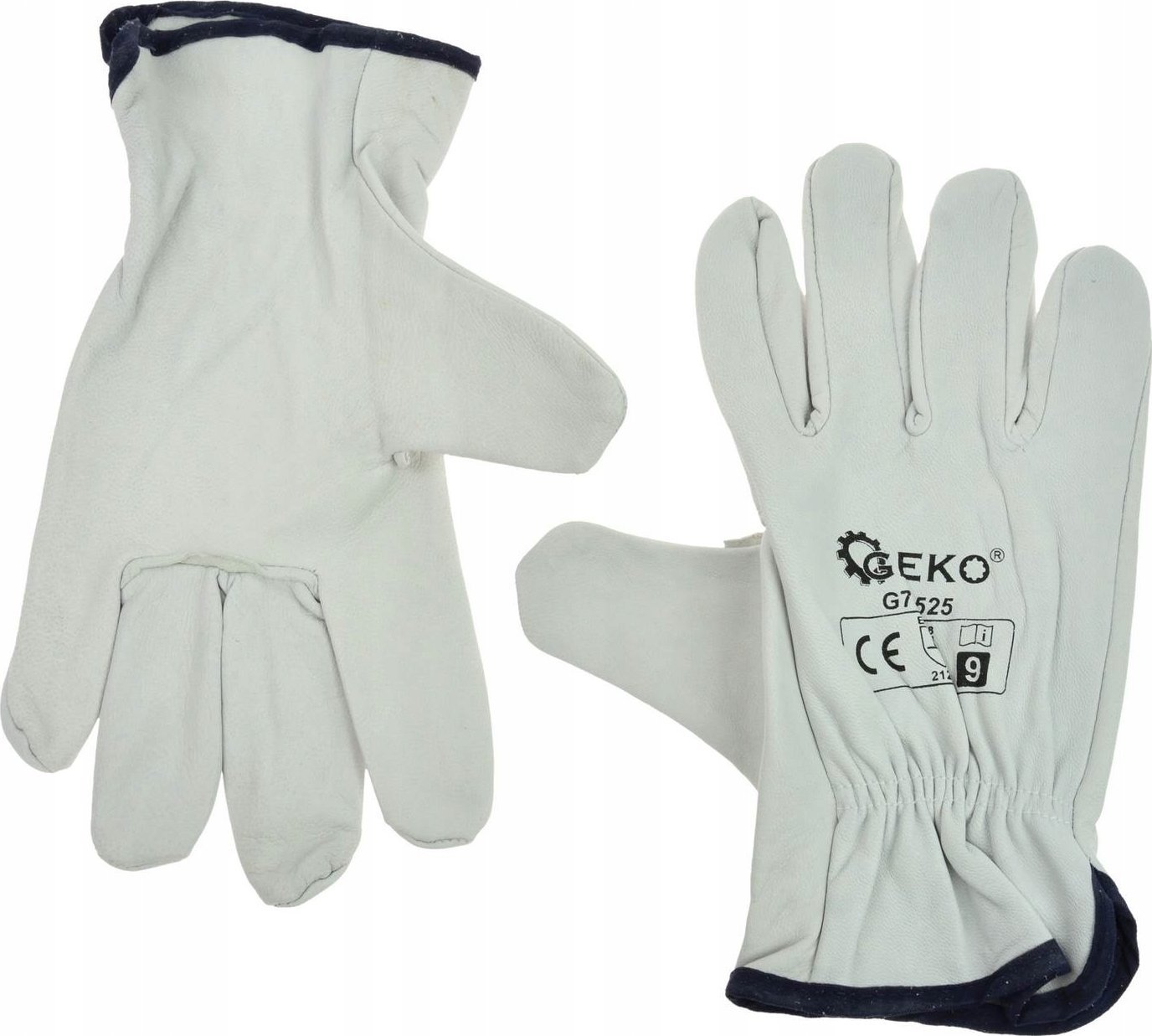 Geko Rękawice robocze monterskie skórzane Kozia skóra r.9 (12/120)