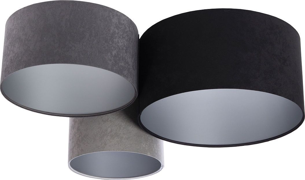 Lampa sufitowa Lumes Trójkolorowa plafoniada ze srebrnym wnętrzem abażura - EXX45-Balfis