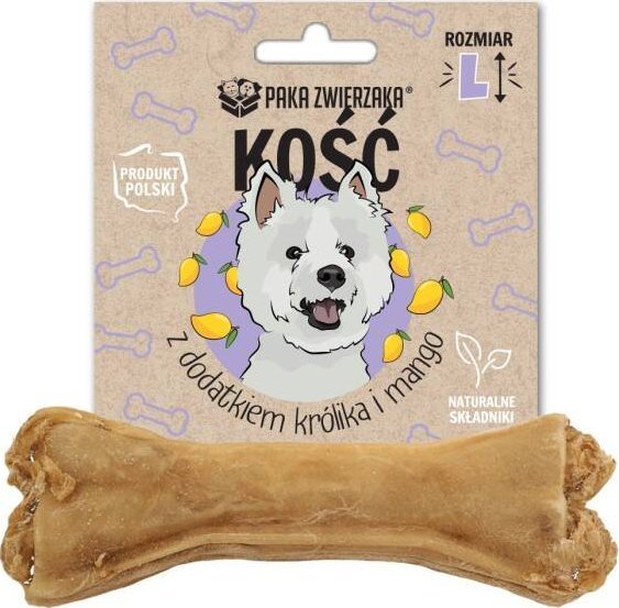 Paka Zwierzaka PAKA ZWIERZAKA - kość z dodatkiem królika i mango L (13,5cm)