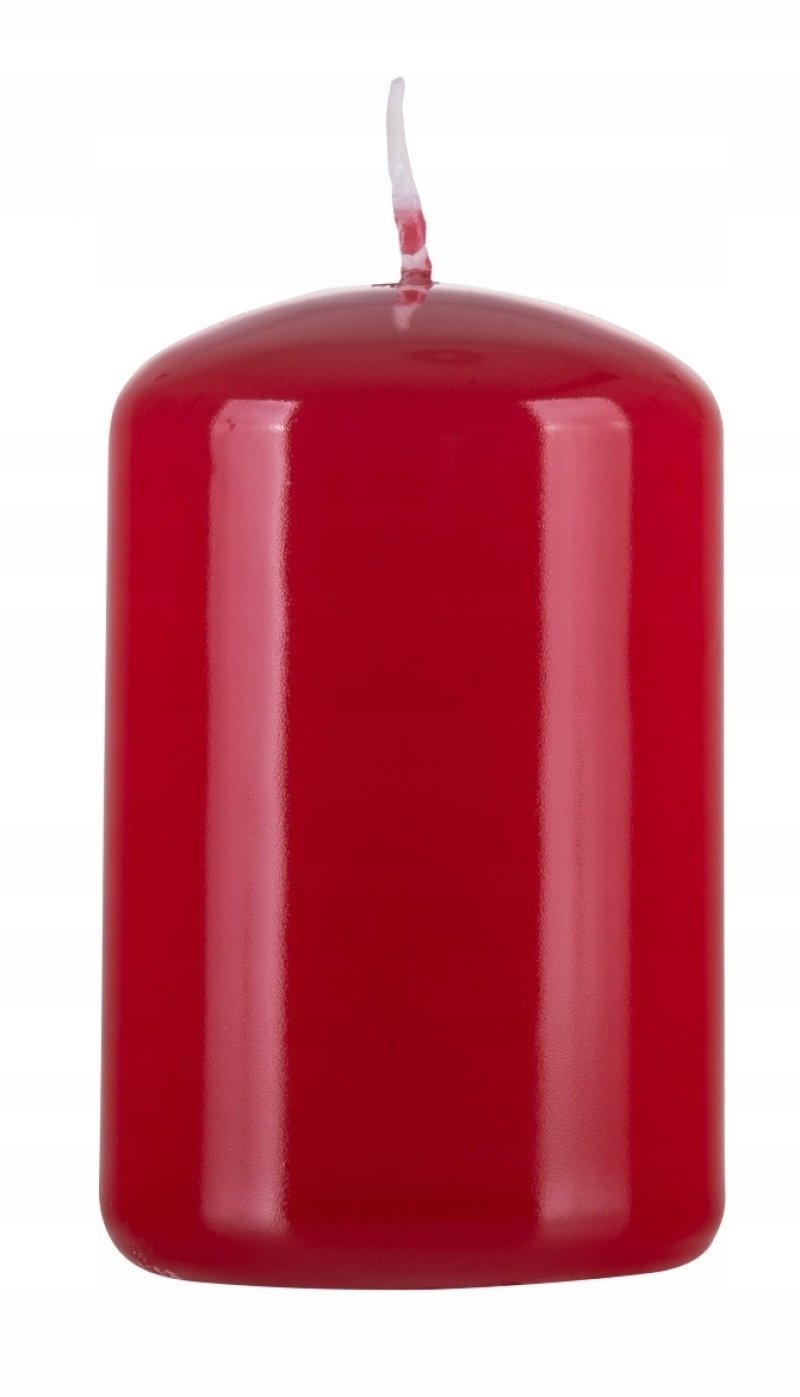 Donau Home Świeca słupek Standard Gloss, 50x80mm, czerwony