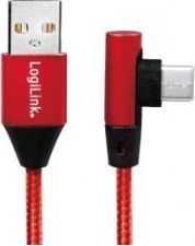 Kabel USB LogiLink USB-A - USB-C 1 m Czerwony (CU0146)