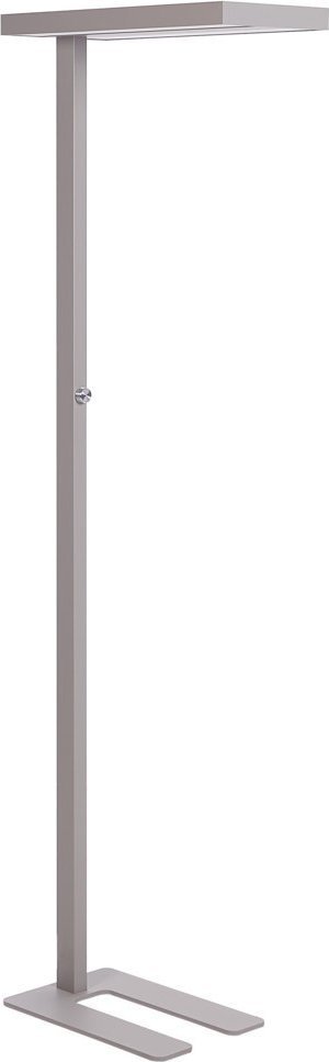 Lampa podłogowa Beliani Lampa podłogowa LED metalowa srebrna TAURUS