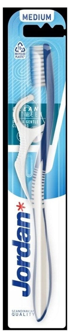 JORDAN Szczoteczka do zębów z flosserem CLEAN BETWEEN Medium