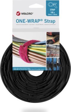 Velcro Taśma do wiązania VELCRO One Wrap 13 mm x 200 mm, 100 sztuk, czarna